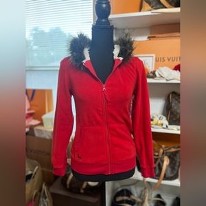 Red Hoodie with furry hood